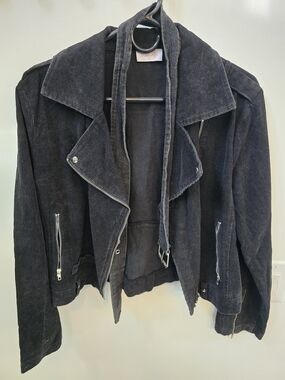 Pink Lily Corduroy Biker Jacket